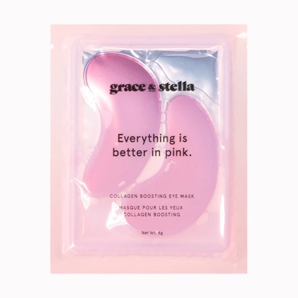 Grace & Stella Pink Collagen Eye Mask New